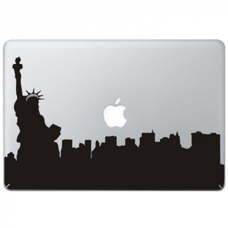 New York Freiheits Statue MacBook Aufkleber Schwarz MacBook Aufkleber